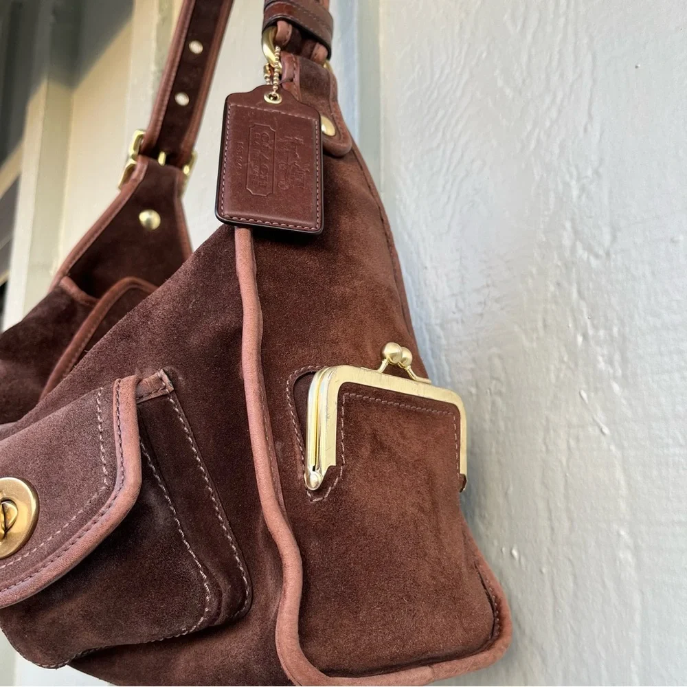 Coach Haversack Legacy Limited Edition Brown Suede Shoulder Bag - Picture 4 of 15